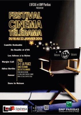 Festival Cinéma Télérama : des films de 2012 à 3¤ la place