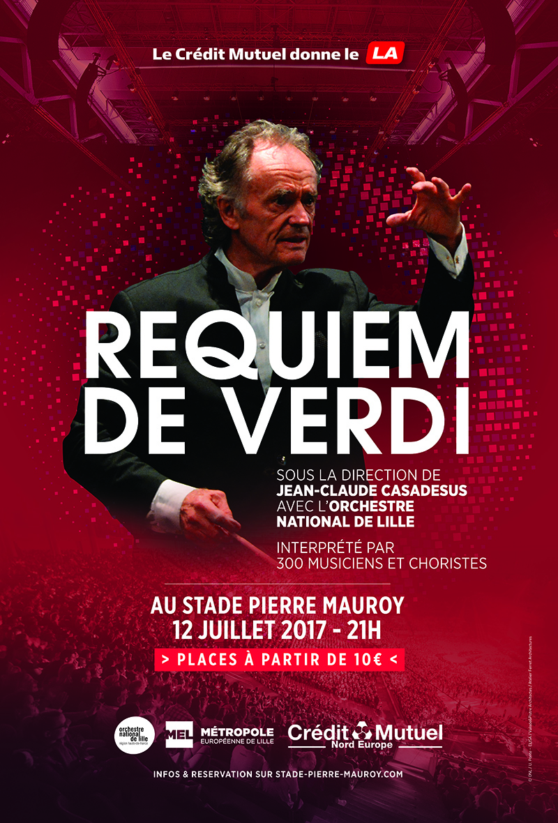 Jean-Claude Casadesus et l&rsquo;ONL jouent le Requiem de Verdi au Stade Pierre-Mauroy