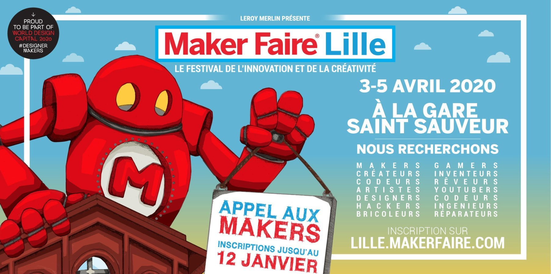 Maker Faire investit la Gare Saint-Sauveur en 2020