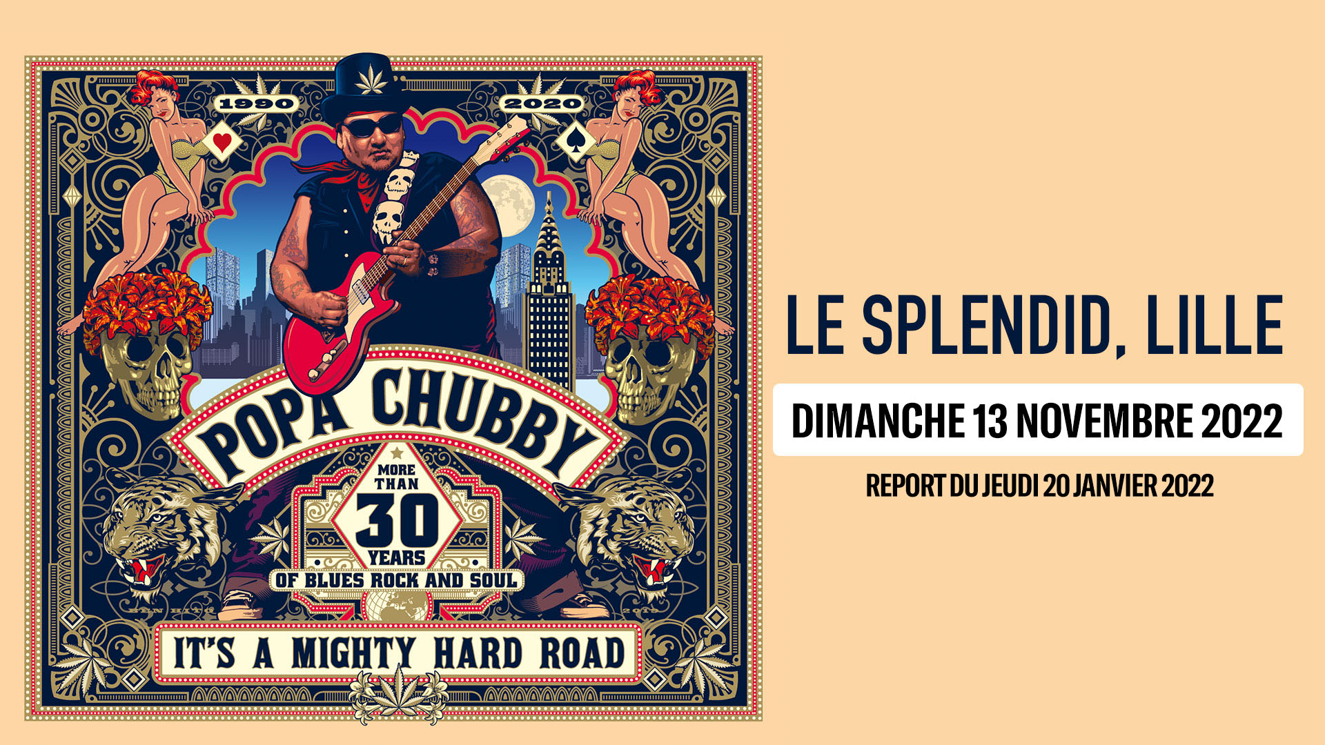 Popa Chubby sur la scène du Splendid - A gagner - LillelaNuit.com