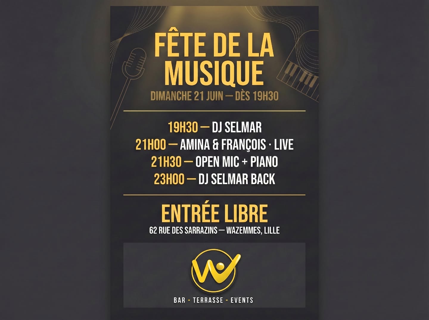 La Fête de la Musique au bar Le W