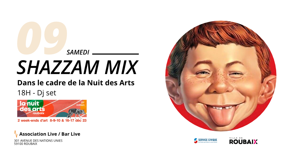 Dj set par Shazzam au Bar Live