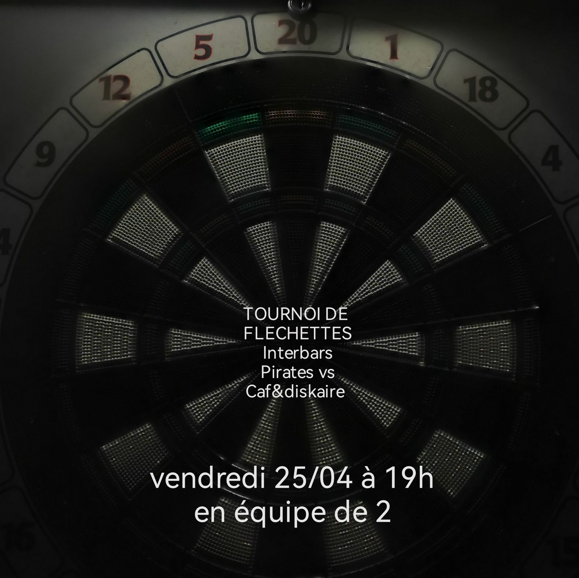 Tournoi interbars de fléchettes Pirates vs Caf&diskaire