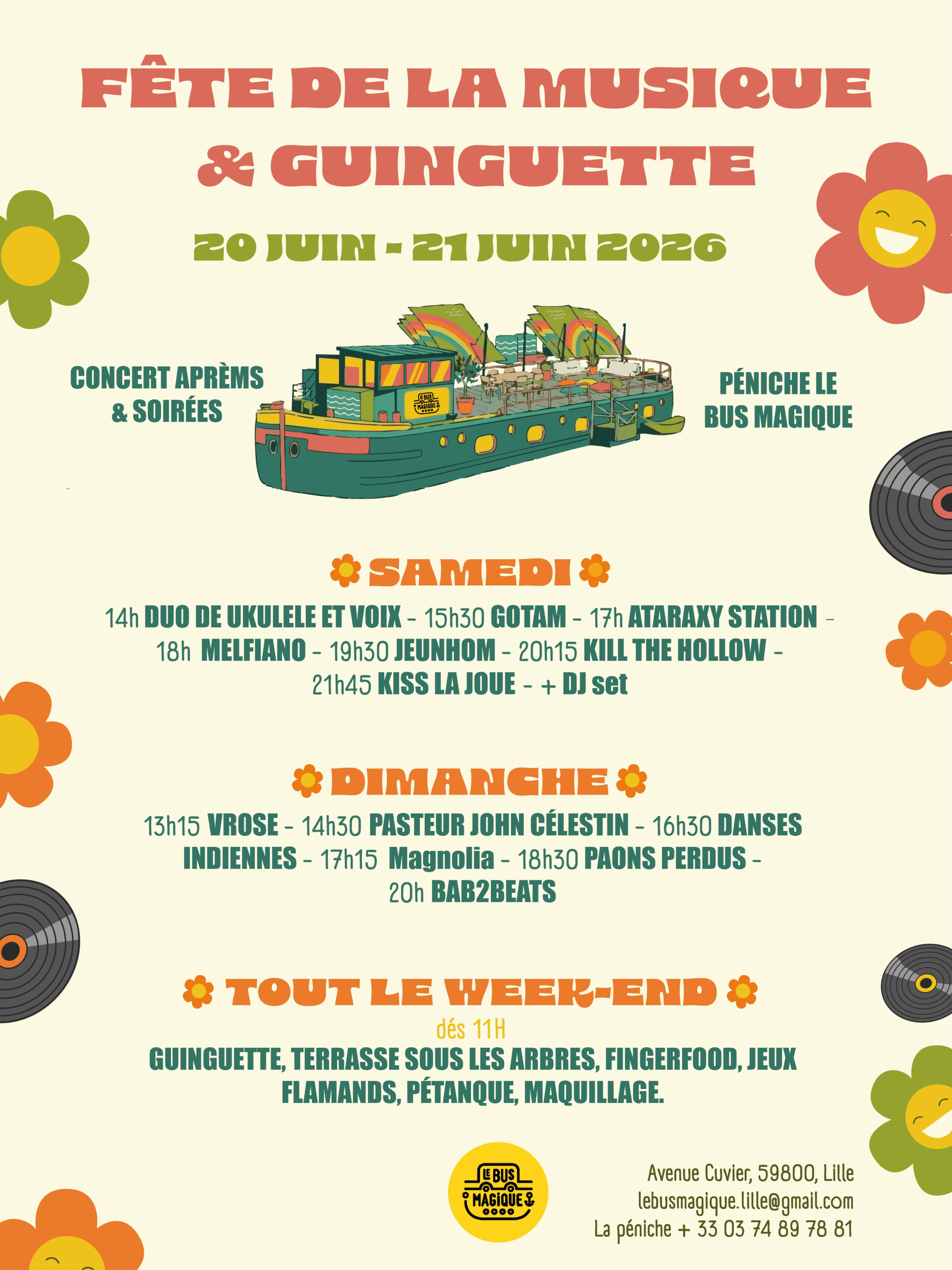 La Fête de la Musique au Bus Magique – Week-end musique & guinguette !