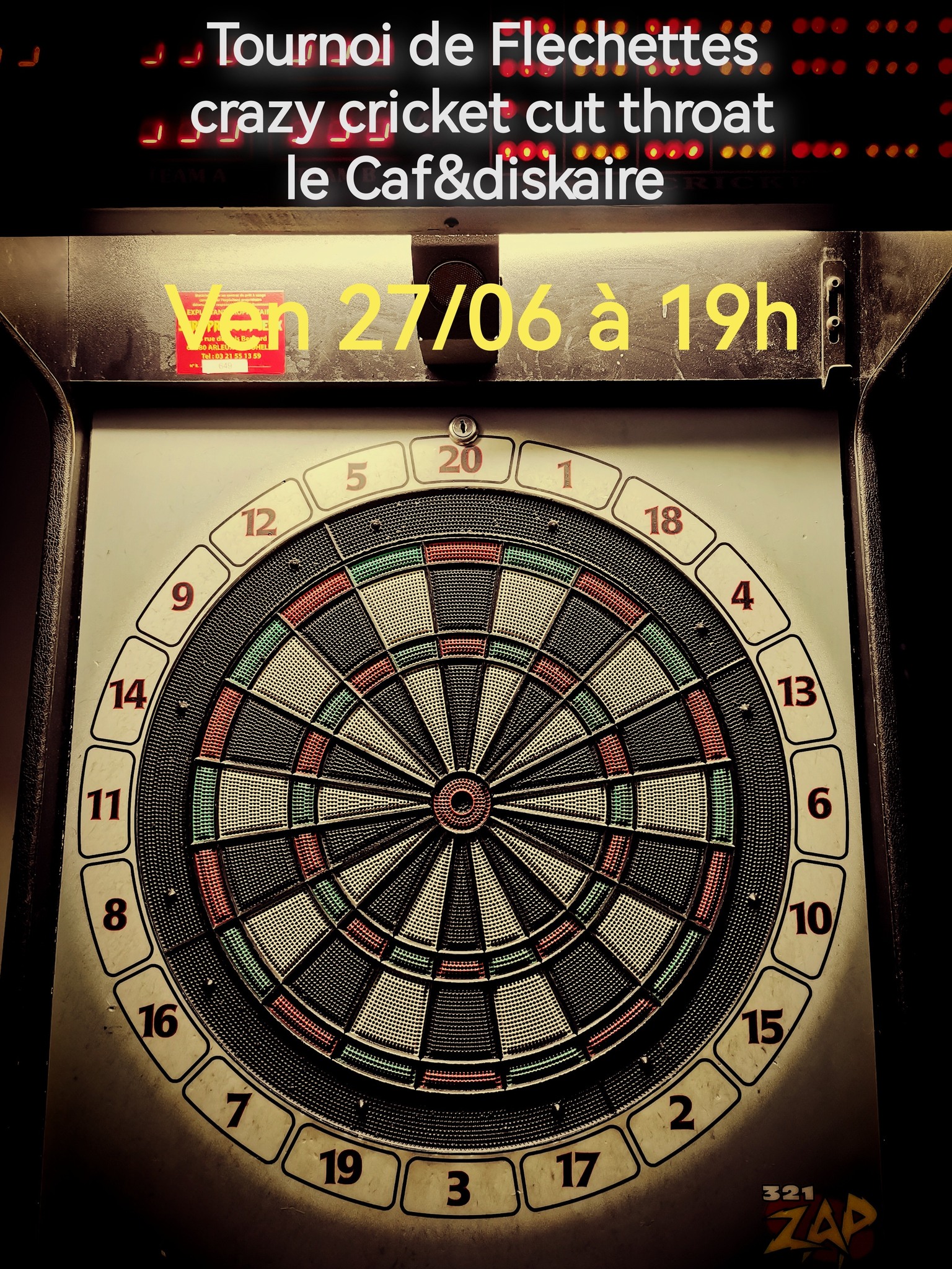 Tournoi de fléchettes #3 au Caf&Diskaire