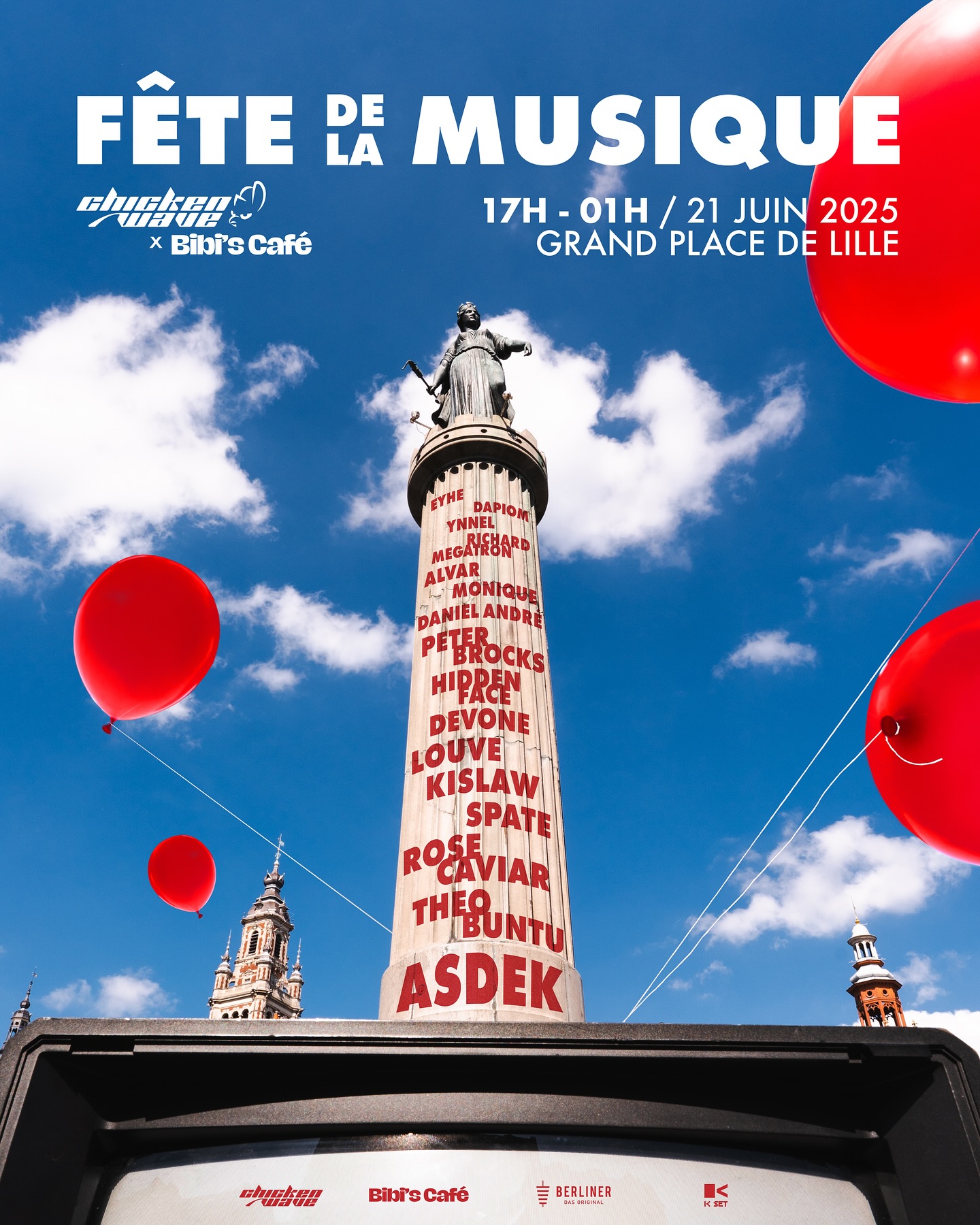 La Fête de la musique sur la Grand Place avec Chicken Wave et Bibi’s Café