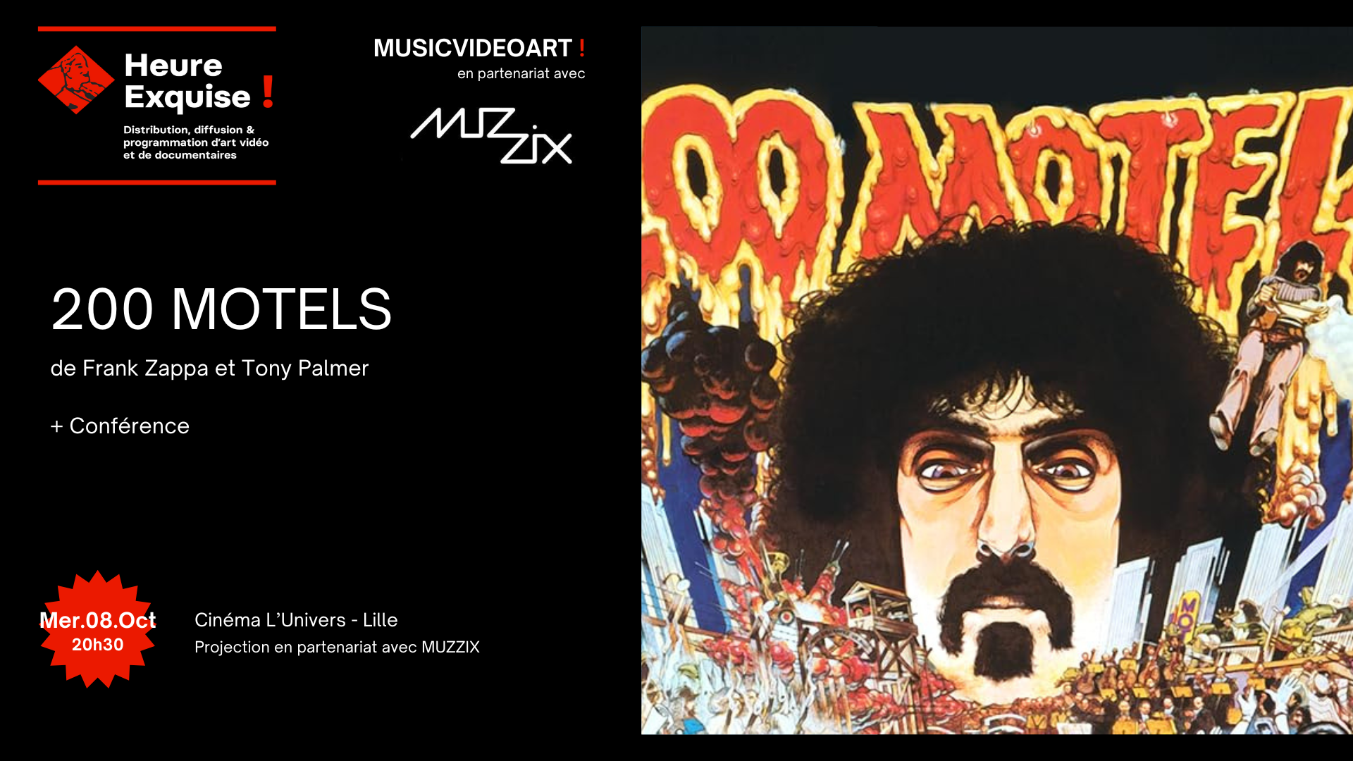 Heure Exquise! Conférence/Projection – Frank Zappa + 200 Motels