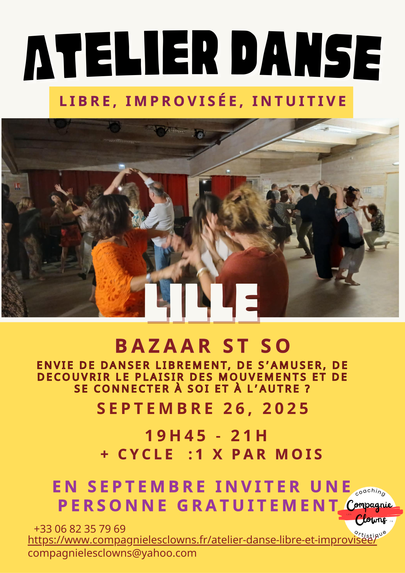 Danse libre, improvisée et intuitive à Lille