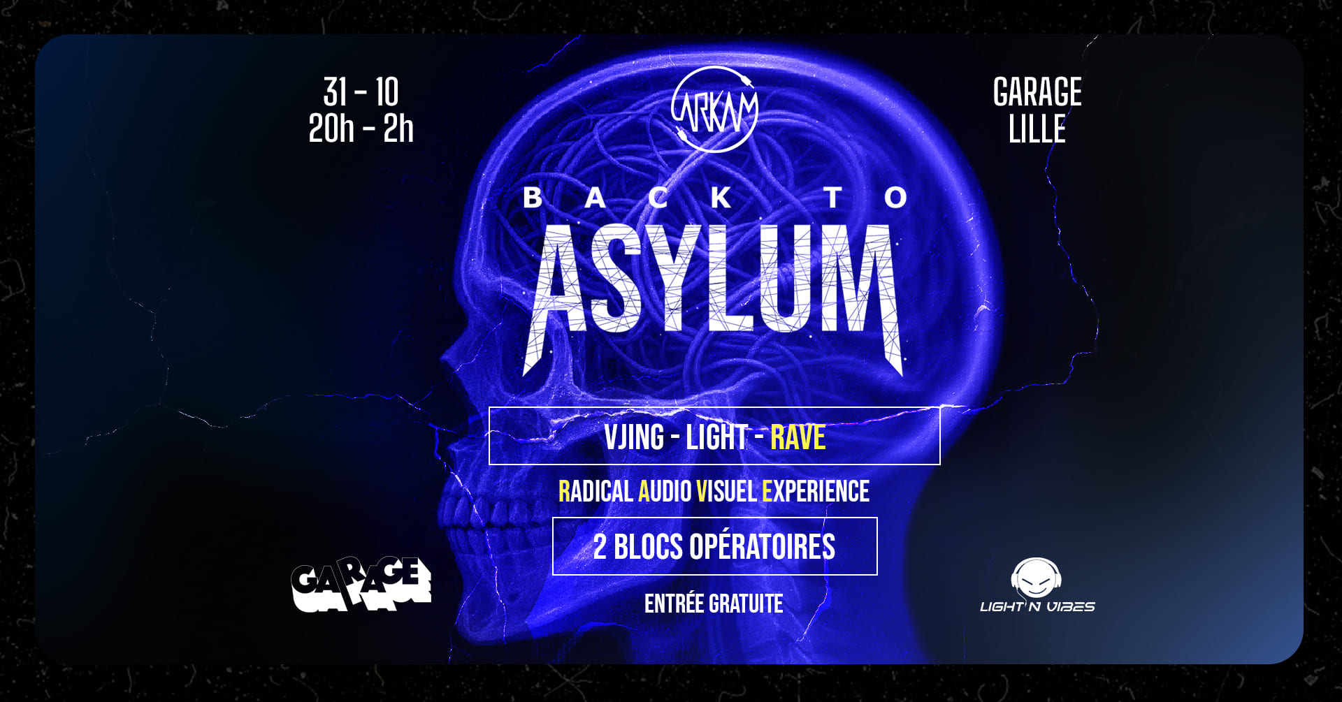 Back to Asylum, la soirée d’Halloween gratuite à Lille