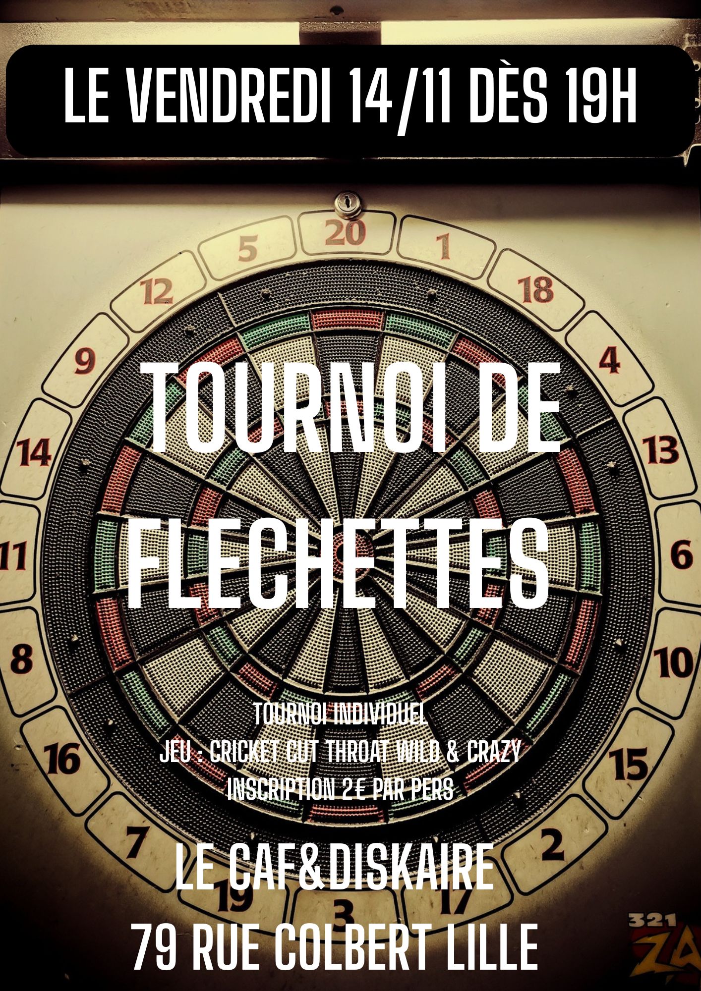Tournoi de fléchettes au Caf&Diskaire