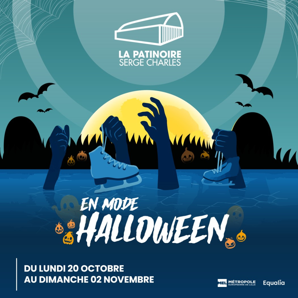 Plongez dans une ambiance spéciale Halloween à la patinoire Serge Charles, du 20 octobre au 02 novembre, pour les vacances de la Toussaint ! 
