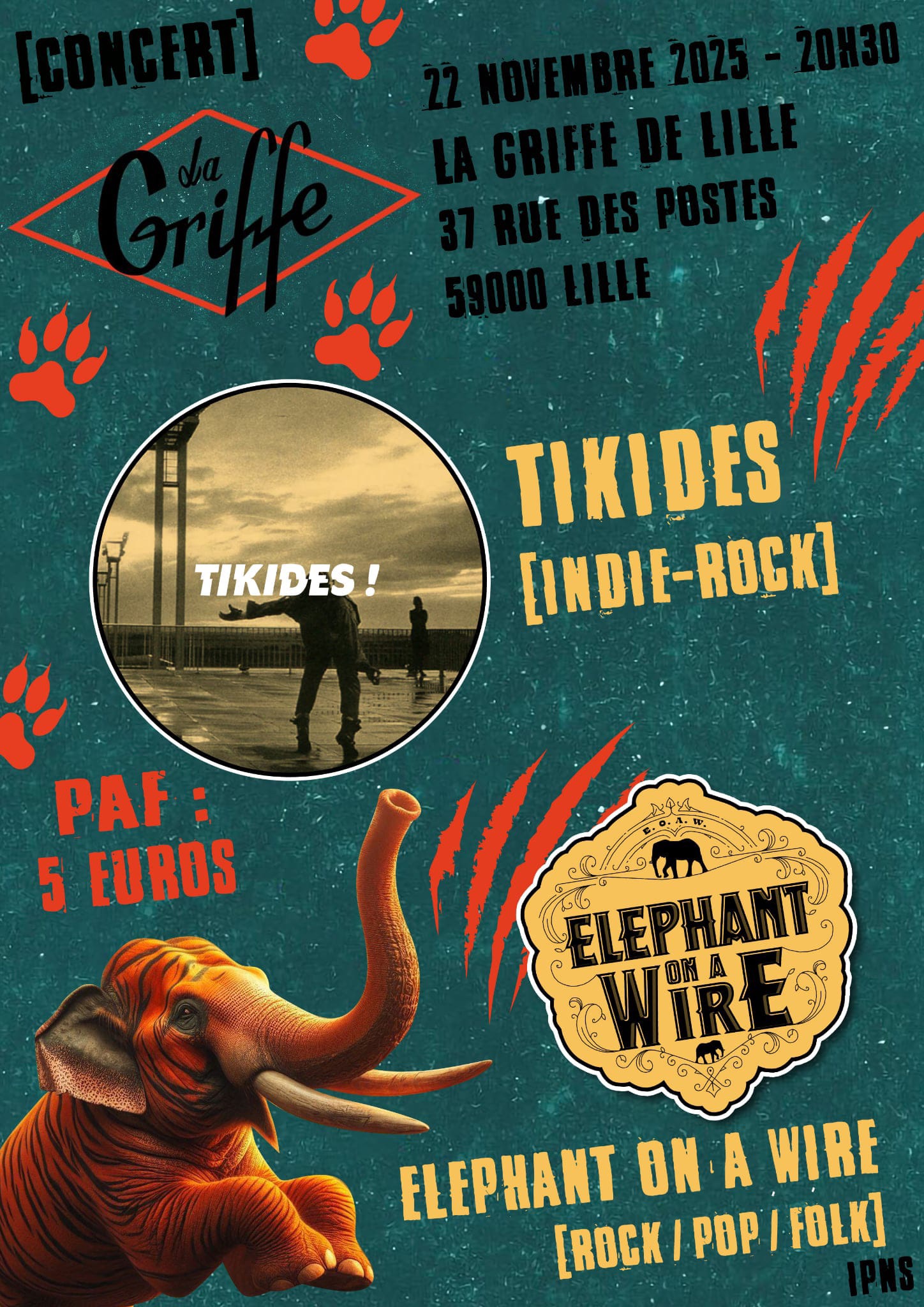 Elephant On A Wire + Tikides