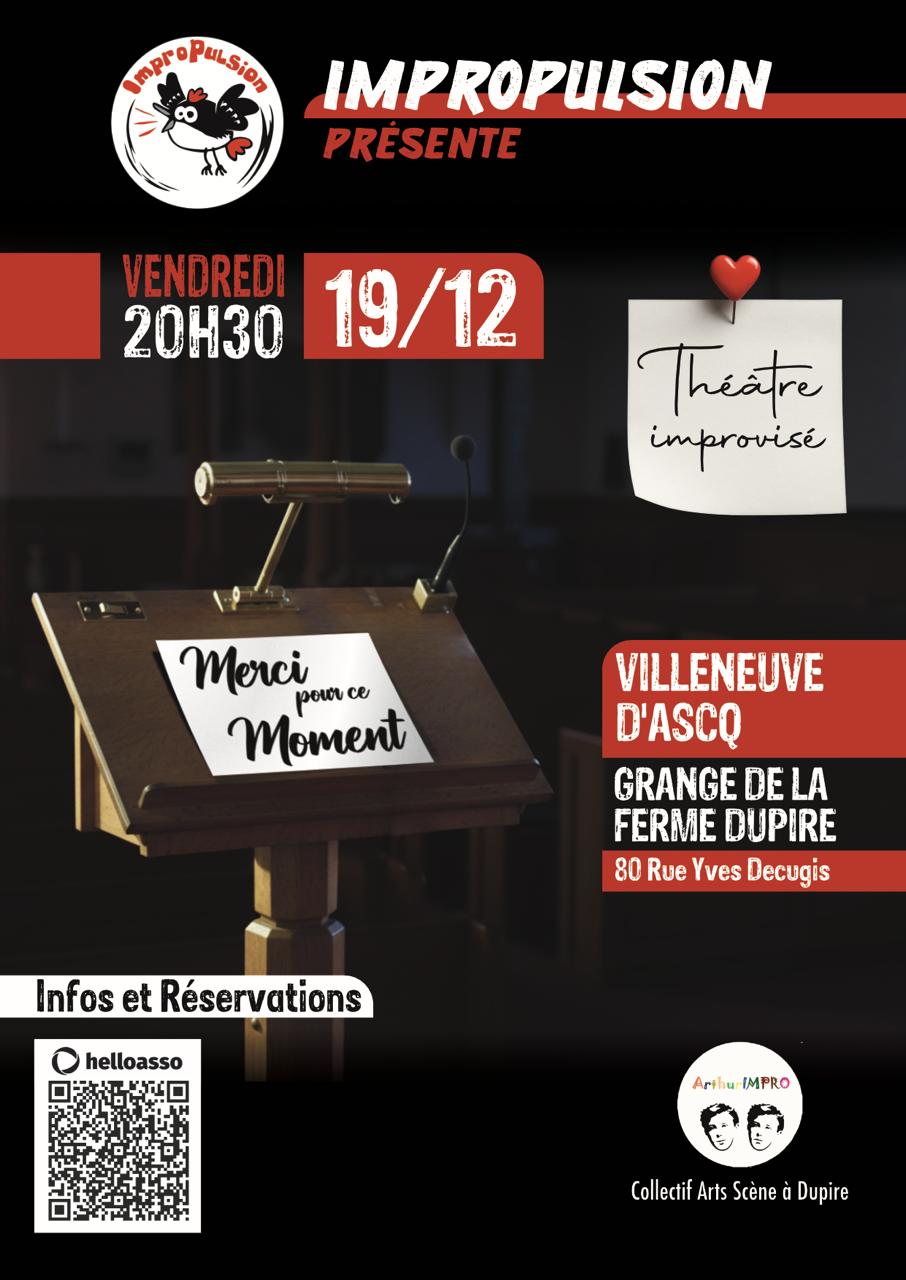 Merci pour ce moment, spectacle de théâtre improvisé