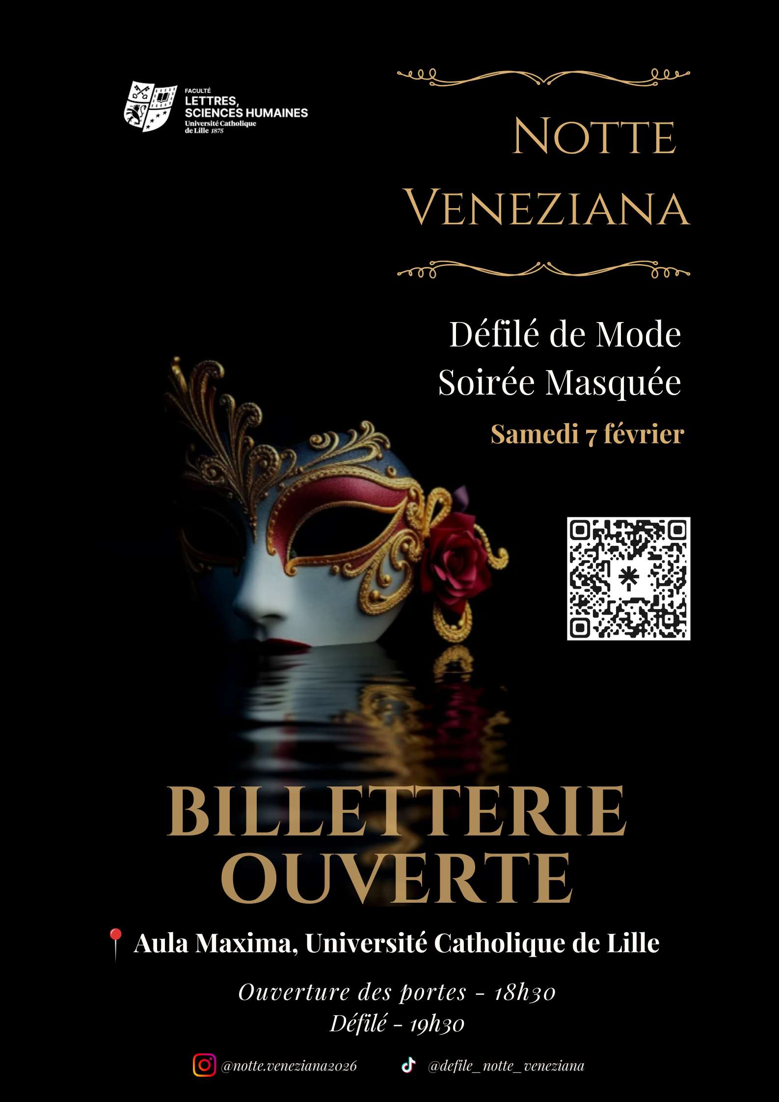 Défilé de mode et gala Notte Veneziana
