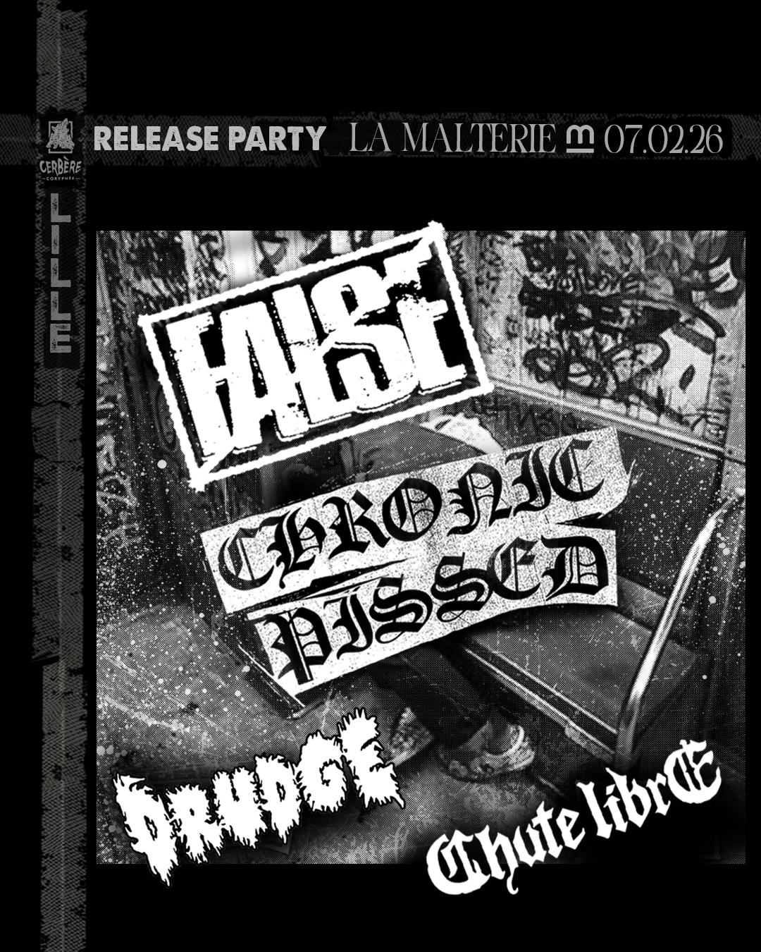 False + Chronic Pissed + Drudge + Chute Libre