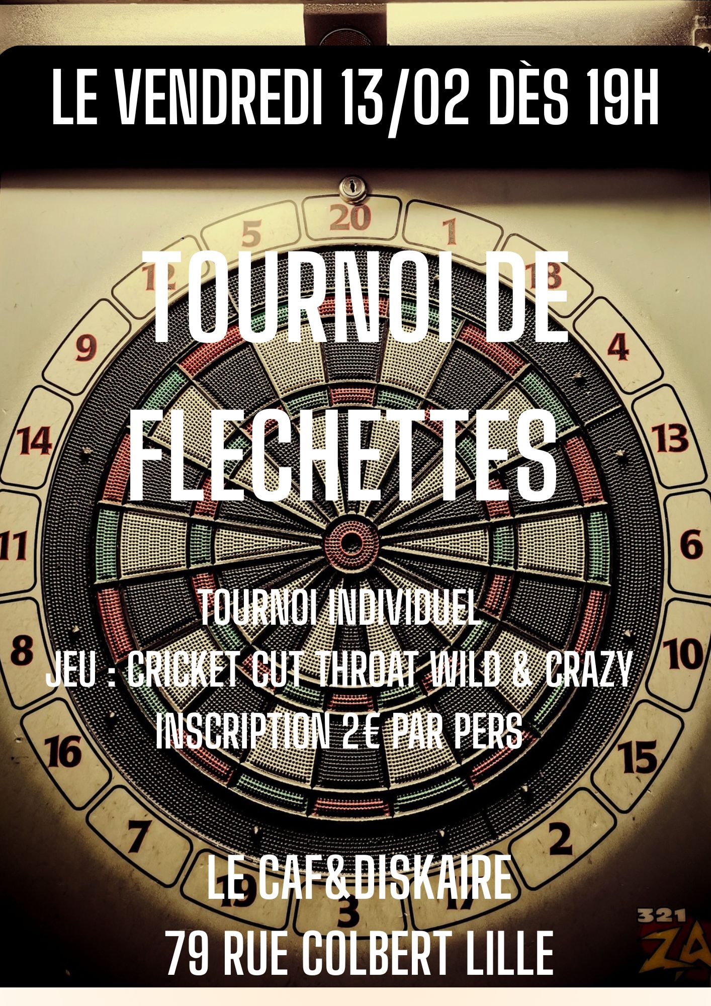 Tournoi de fléchettes au caf&diskaire