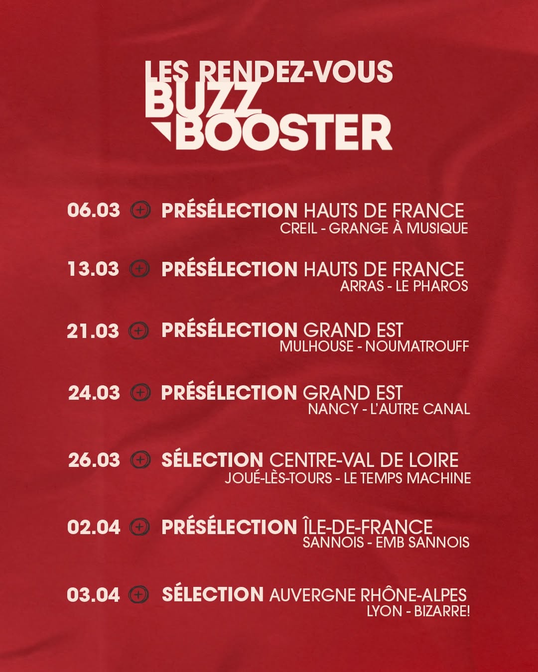 Buzz Booster – en route pour les pré-sélections