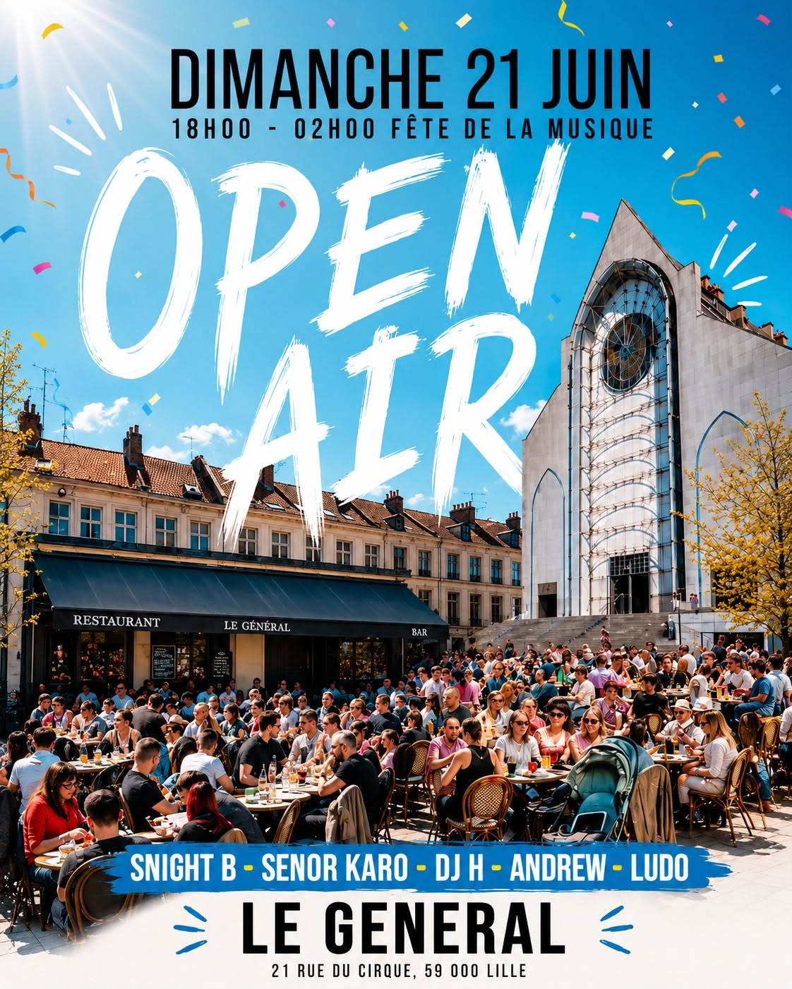 La Fête de la Musique en open air sur le parvis de la Treille