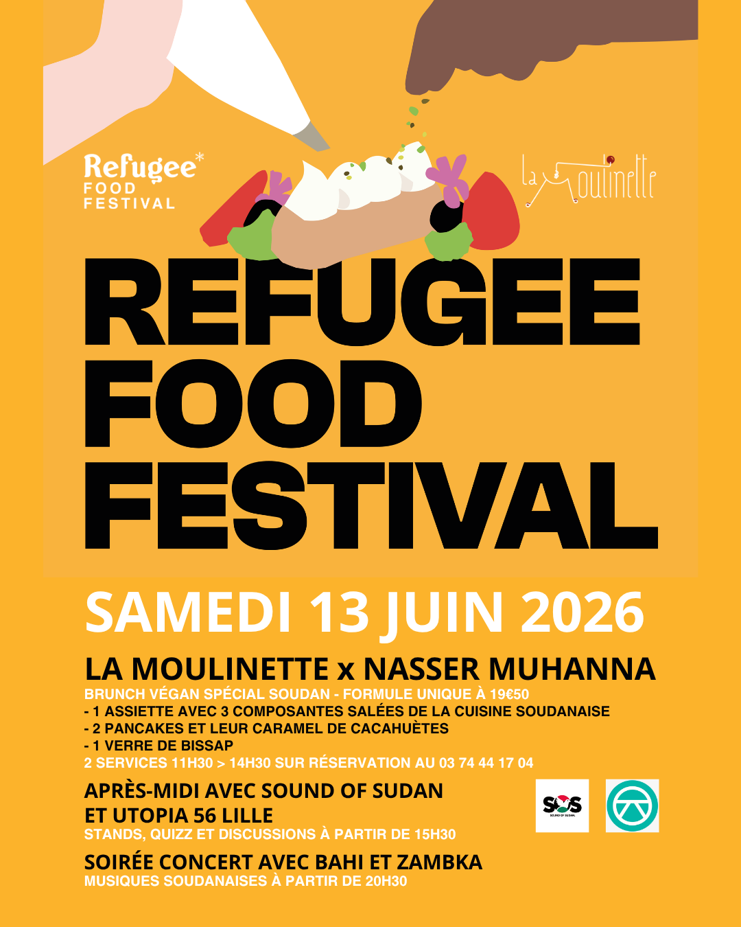 Journée Refugee Food Festival à La Moulinette