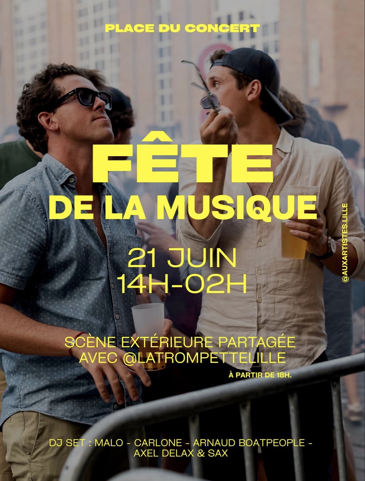 La Fête de la Musique Place du Concert d&rsquo;Aux Artistes et La Trompette