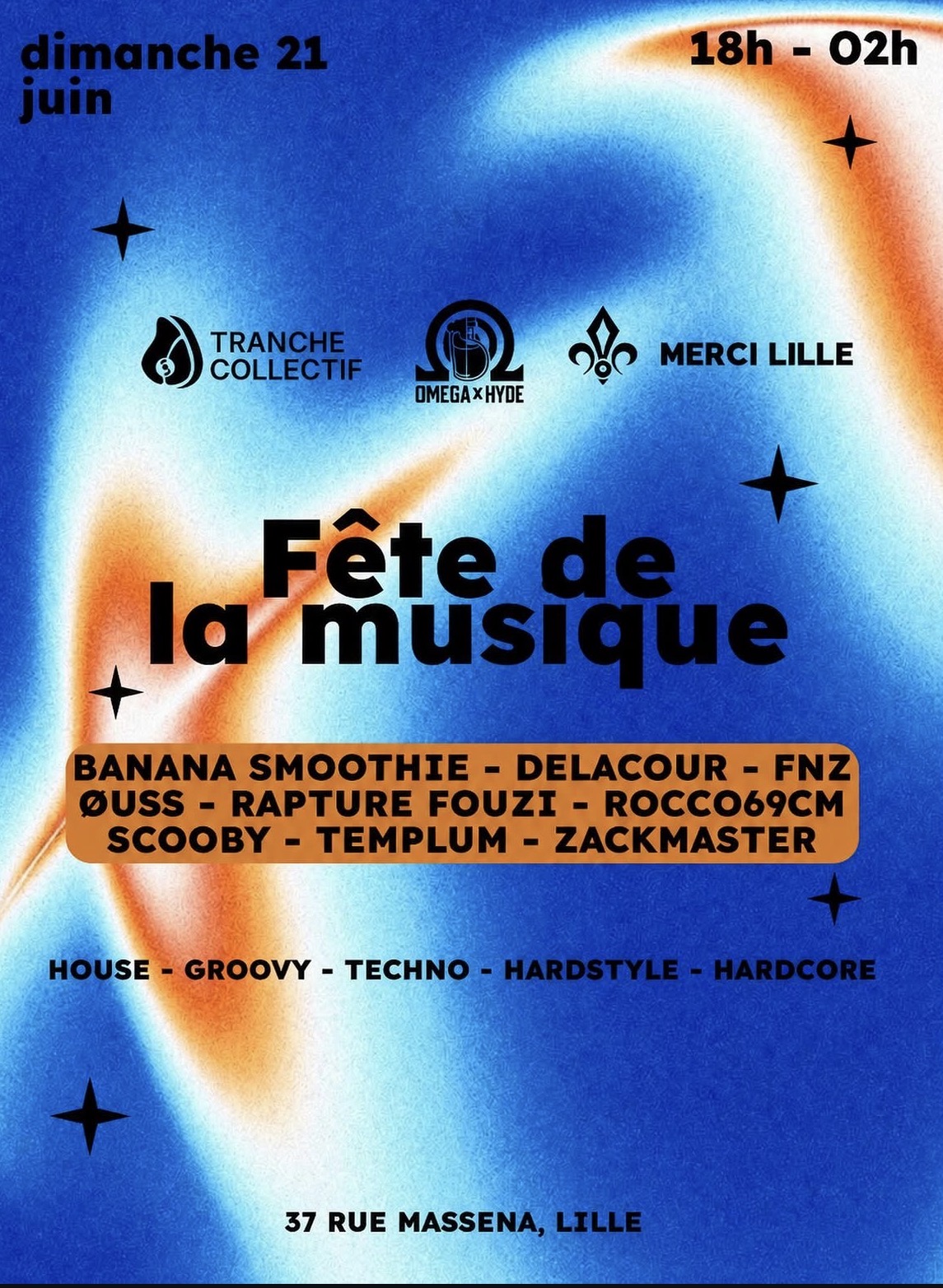 La Fête de la Musique au Oméga Hyde avec la Tranche Collectif et Merci Lille