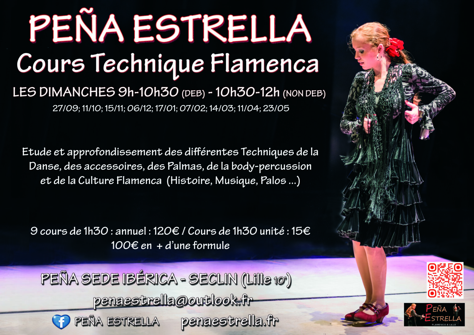 Cours techniques de danse flamenco – Ibérica / Peña Estrella