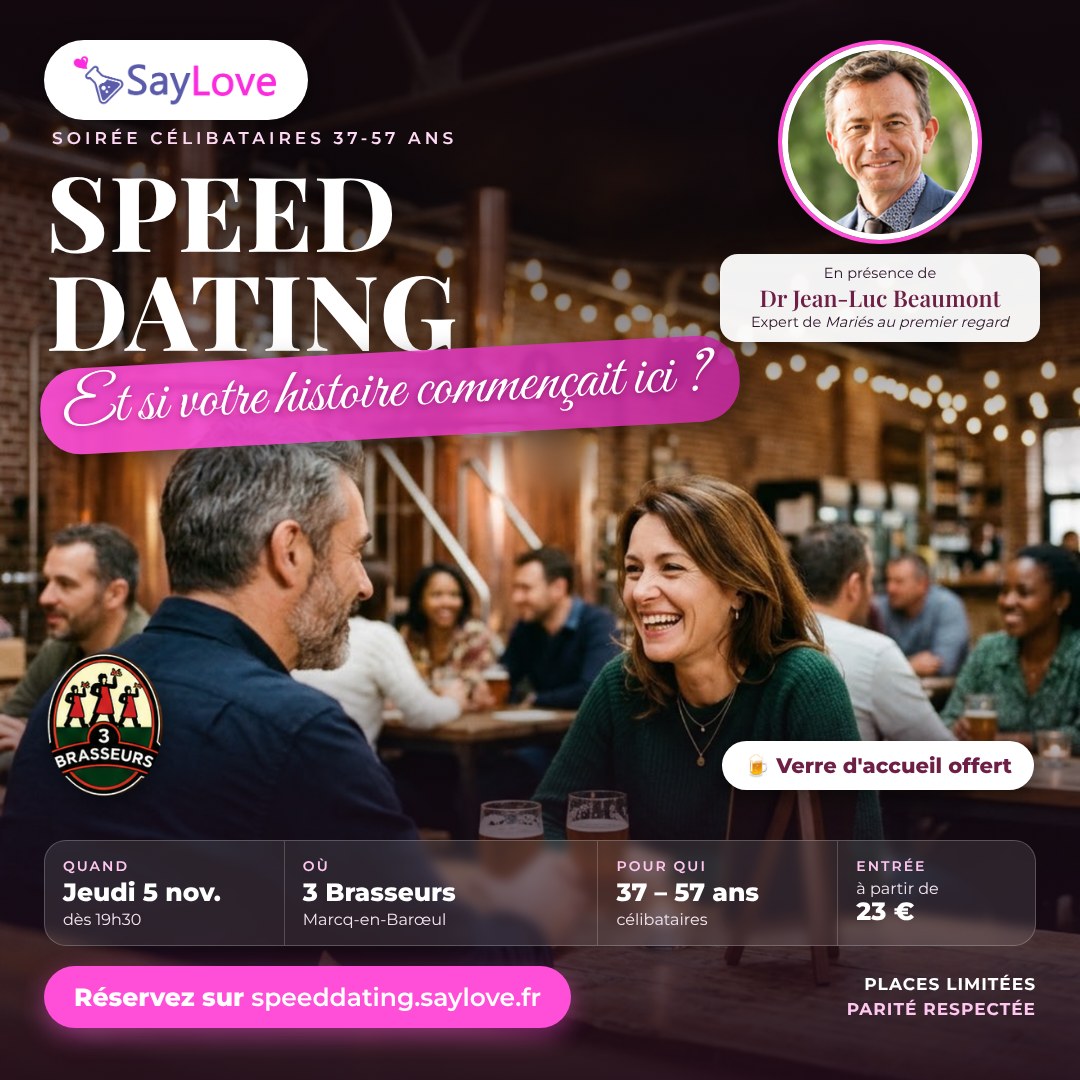 Speed dating 37-57 ans aux 3 Brasseurs