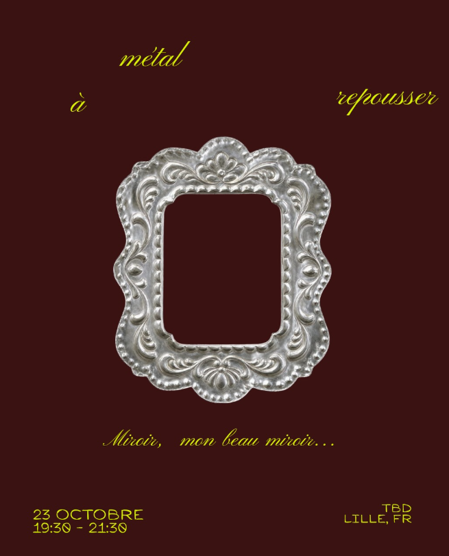 Atelier création de miroir en métal à repousser au Quartier Général