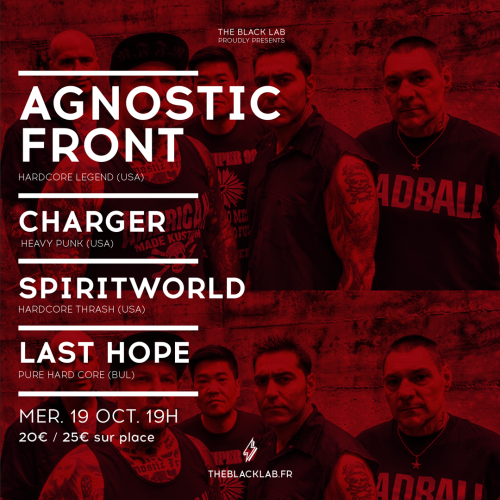 Agnostic Front + Charger + Spiritworld + Last Hope