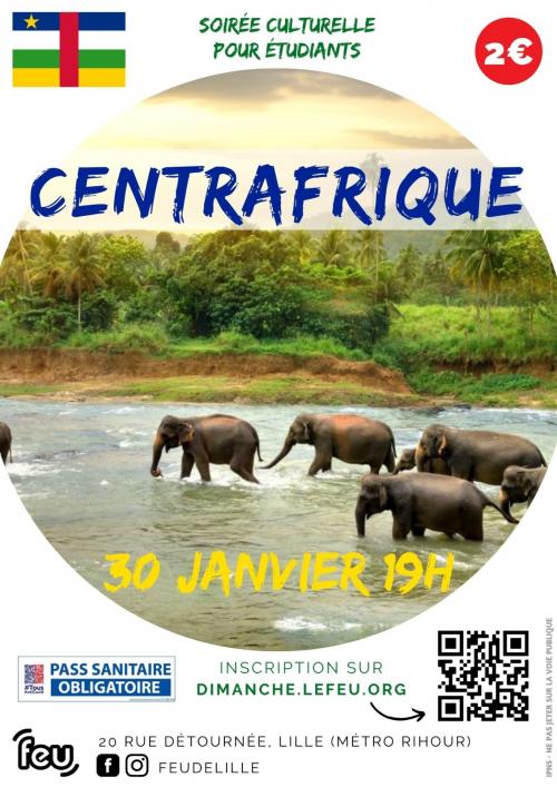 Soirée Centrafrique pour les étudiants