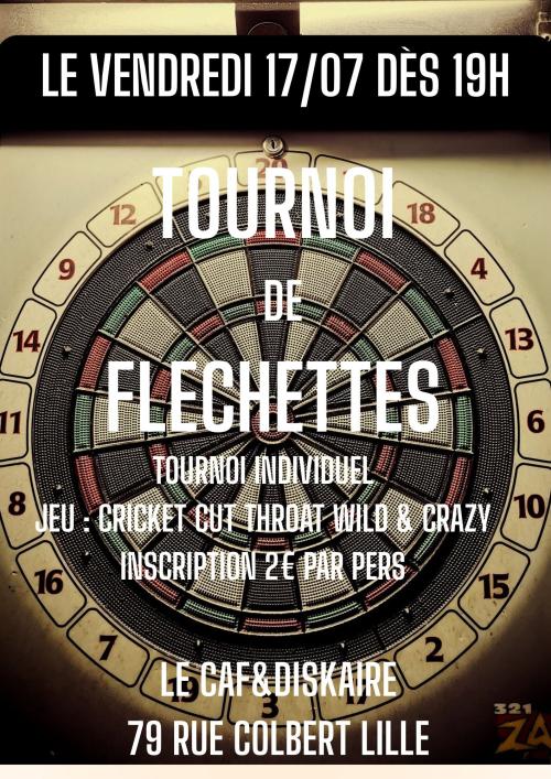 Tournoi de fléchettes wild and crazy en individuel