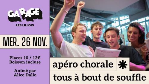 Tous à bout de souffle Lille : Apéro chorale géant à Garage