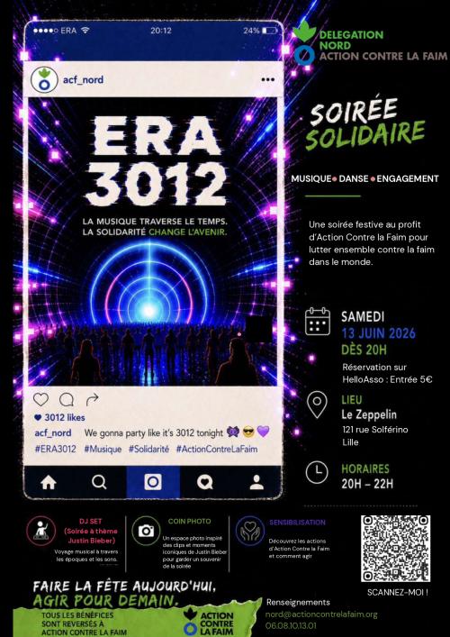 Era 3012, la soirée solidaire au profit d’Action contre la Faim