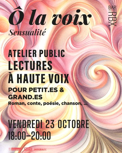Atelier public de lecture à haute voix – Sensualité