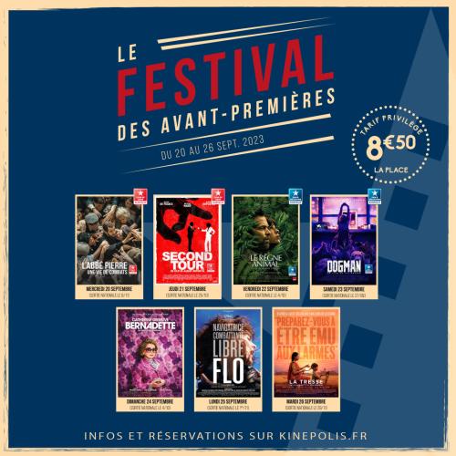 Le Festival des Avant-Premières au Kinepolis
