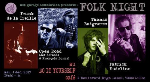 Folk Night : Frank de la Treille + Open Road