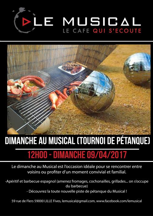 Dimanche au Musical : BBQ + tournoi de pétanque