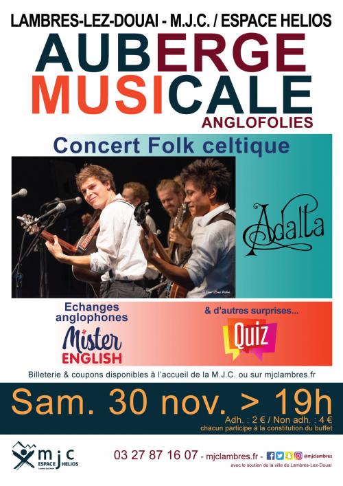 Concert folk celtique avec Adalta