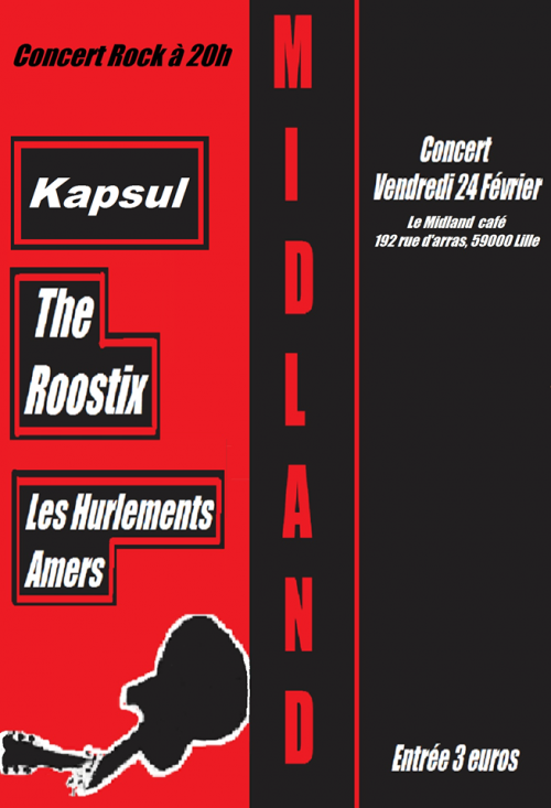 Les Hurlements Amers + Kapsul + The Roostix