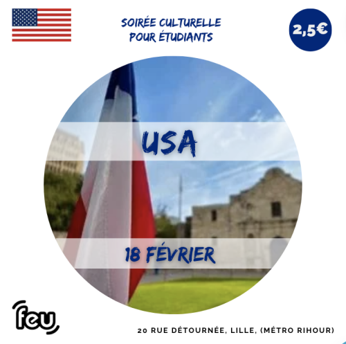 Soirée U.S.A pour les étudiants au FEU de Lille