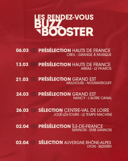 Buzz Booster – en route pour les pré-sélections