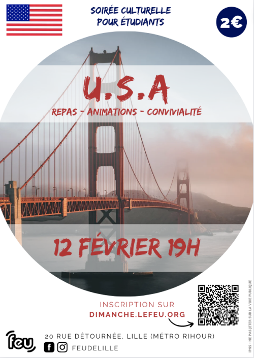 Soirée USA pour les étudiants au FEU