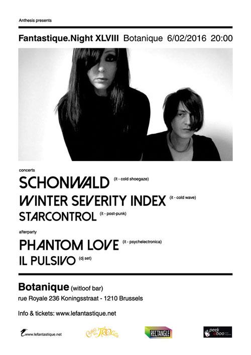 Schonwald, Phantom Love, Winter Severity Index, Starcontrol + Afterparty
