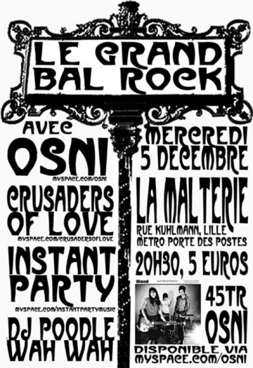 Osni + Crusaders of Love + instant party + Dj Poodle Wah Wah