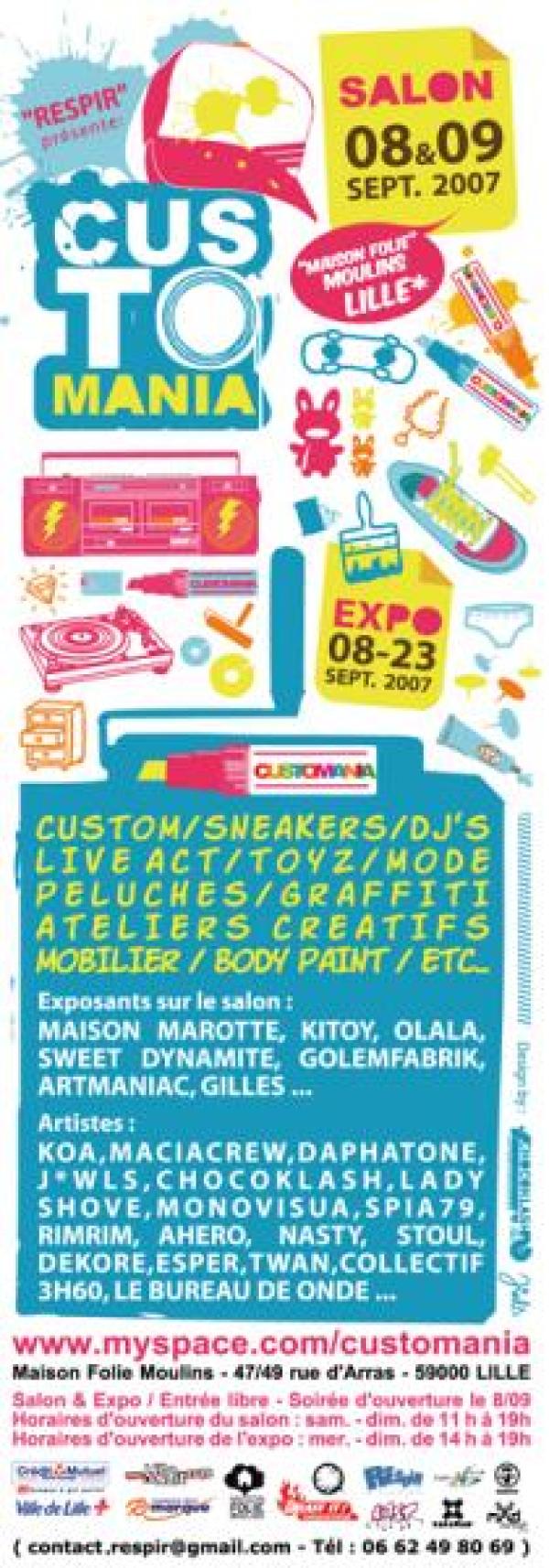 Artistes de tous horizons, faites vivre la customisation pour l&rsquo;Association Respir et son salon « Customania »