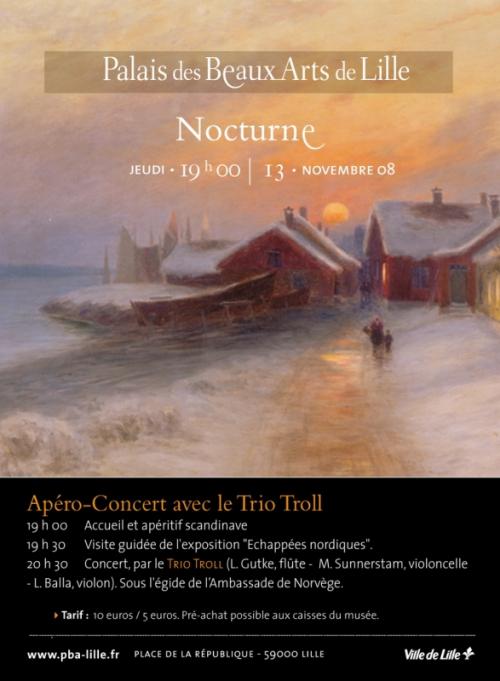 Nocturne aux Palais des Beaux-Arts: Echappées Nordiques