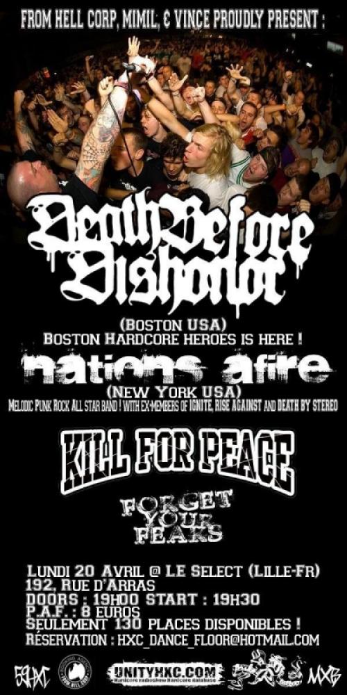 Death Before Dishonour – Nation Afire – Kill For Peace – Forget Your Fears