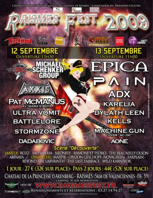 Raismes Fest : Michael Schenker Group + Axxis + Pat McManus & Mama’s Boys + etc.