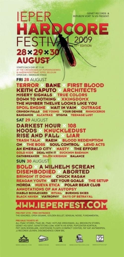 Ieperfest : Bold + A Wilhelm Scream + Disembodied + Aborted + etc.