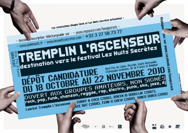 Tremplin l&rsquo;Ascenseur : Gagnez votre place sur l&rsquo;une des scènes du Festival les Nuits Secrètes !
